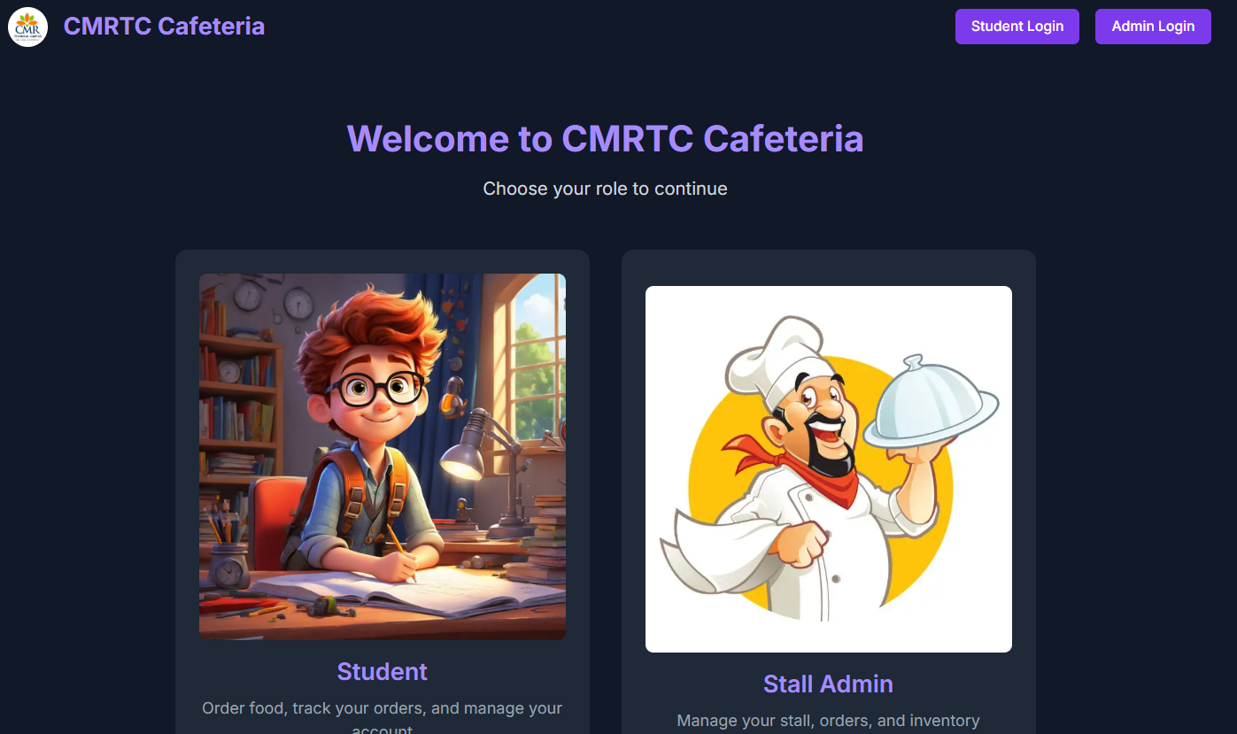 CMRTC Cafeteria Website